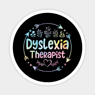 Dyslexia Therapist cute floral watercolor Magnet